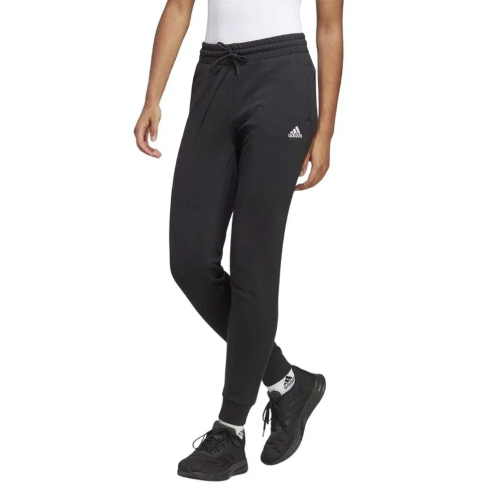 Adidas Womens/Ladies Linear Slim Joggers / Black/White - Picture 3 of 4